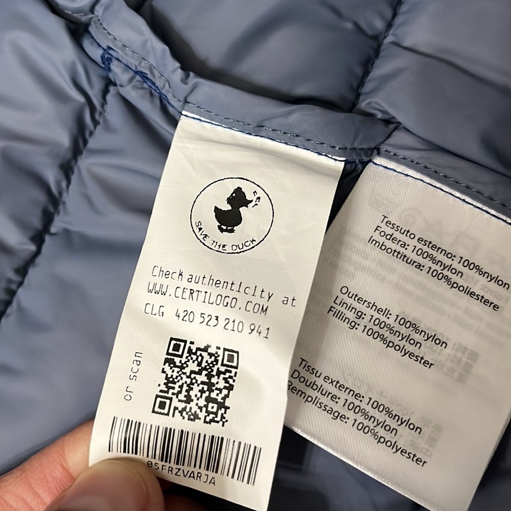 NWOT Save The Duck Lightweight Puffer Jacket Kids 4 - Picture 14 of 17